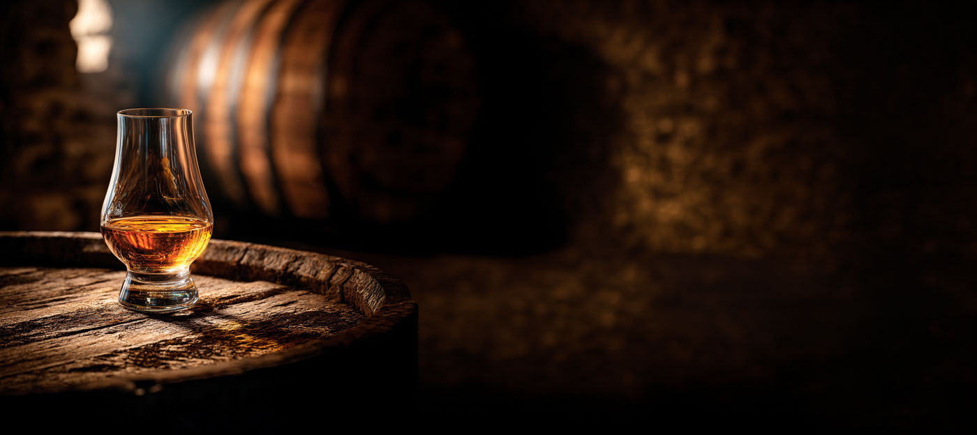 Whiskey und Whiskeyfass